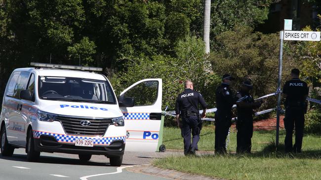 Police comb the scene at Spikes Ct Arundel Picture Glenn Hampson