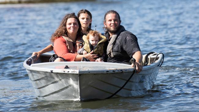 Parents Beccie and Steve Soetekouw with two of their children. Picture: Julian Andrews