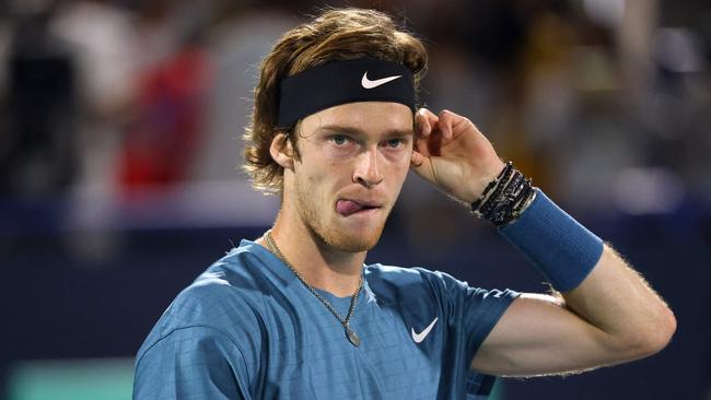 Russia’s Andrey Rublev still hopes to play in the Australian Open. Picture: AFP