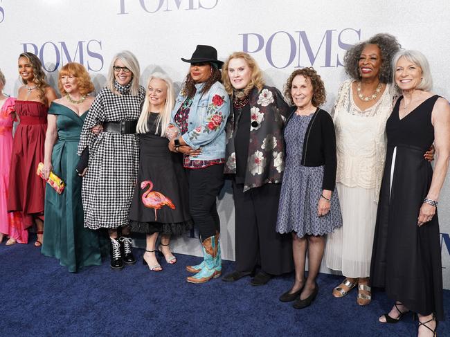 ‘Queen of New Orleans’. Carol Sutton, second from right, with her Poms co-stars in Los Angeles last year. Picture: Getty Images