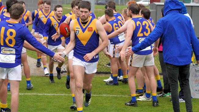 Sebastopol run out before a game this season in the Ballarat Football Netball League. Picture: Red Photos / Adam Cornell