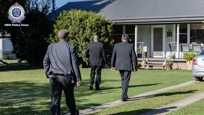 Police at the Bowraville home. Picture: NCA NewsWire via NSW Police