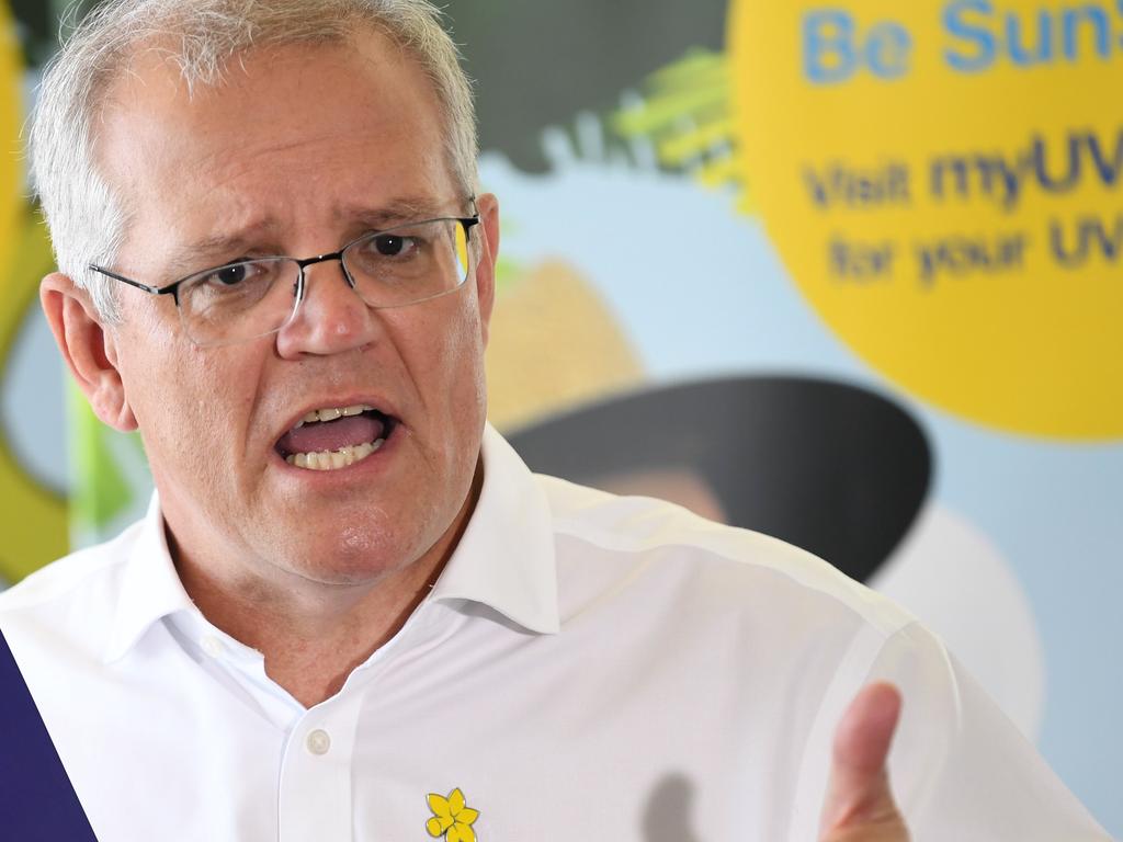 Prime Minister Scott Morrison at Bribie Island in Queensland. Picture: NCA NewsWire / Dan Peled