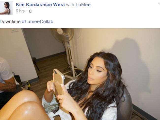 One of Kim Kardashian’s Facebook posts that was rapidly deleted with no explanation.
