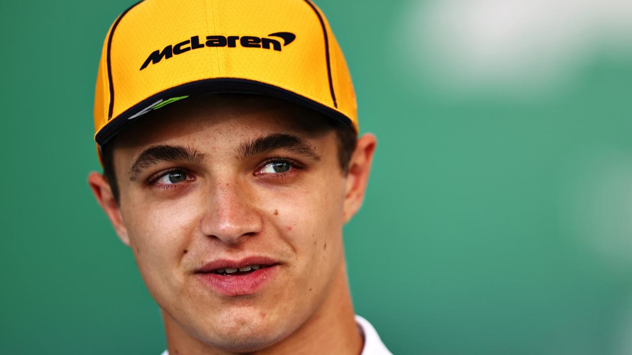 Lando Norris took a swipe at “very creepy” social media users. Picture: Mark Thompson/Getty Images
