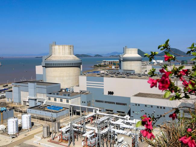 The Sanmen nuclear power plant in Zhejiang province, facing the East China Sea which uses a AP1000 pressurized water reactor (PWR) developed by Westinghouse Electric Company.