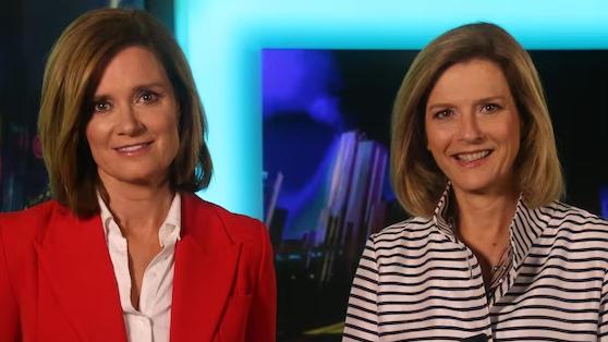 Julia Baird and Ellen Fanning were co-hosts of The Drum on the ABC. The show will be cancelled this week. Picture: ABC