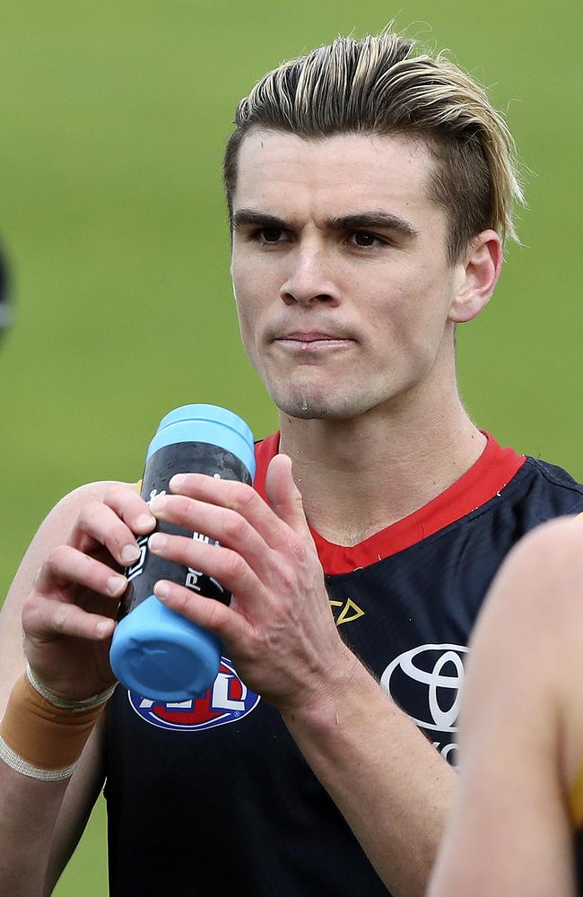 Ben Keays during a break in training last week. Picture: Sarah Reed.