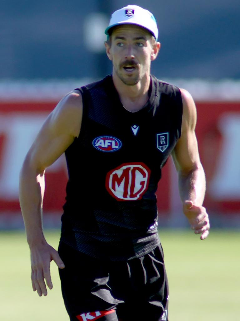 Trent Dumont joins pre-season training at Alberton. Picture: Kelly Barnes