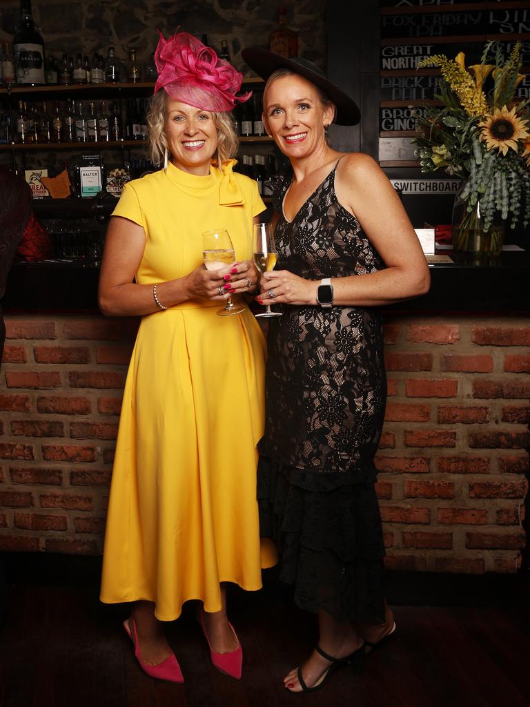 Simone Chivers and Kristy Conrades. Melbourne Cup event at The Brick Factory in Salamanca. Picture: Nikki Davis-Jones