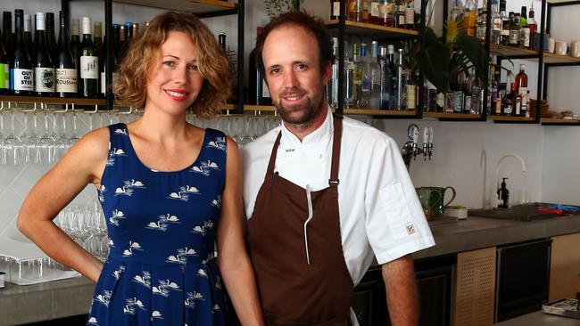 Fleet restaurant, Brunswick Heads owners Astrid McCormack and Josh Lewis Pic by David Clark