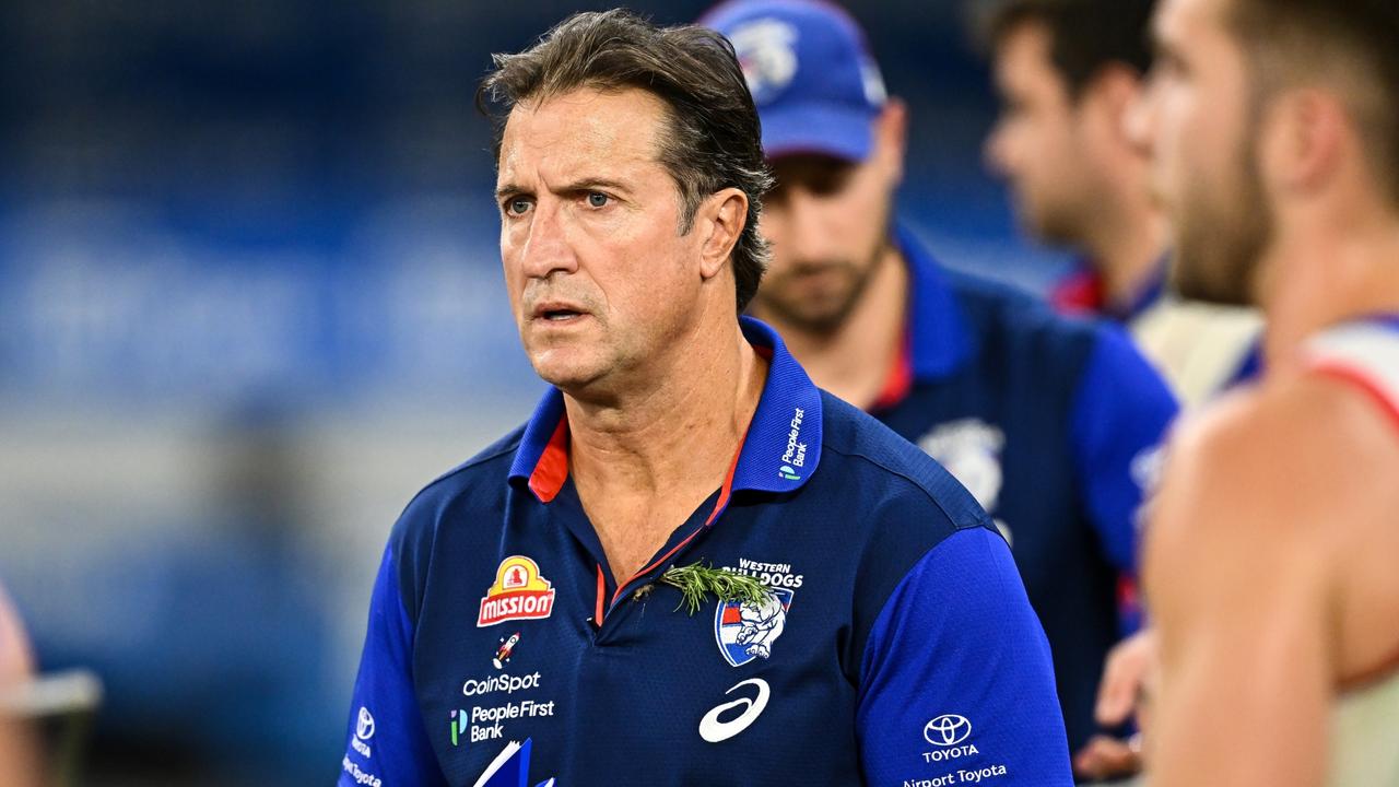 Western Bulldogs coach Luke Beveridge said the claims were ‘bizarre’. Picture: Daniel Carson/AFL Photos via Getty Images