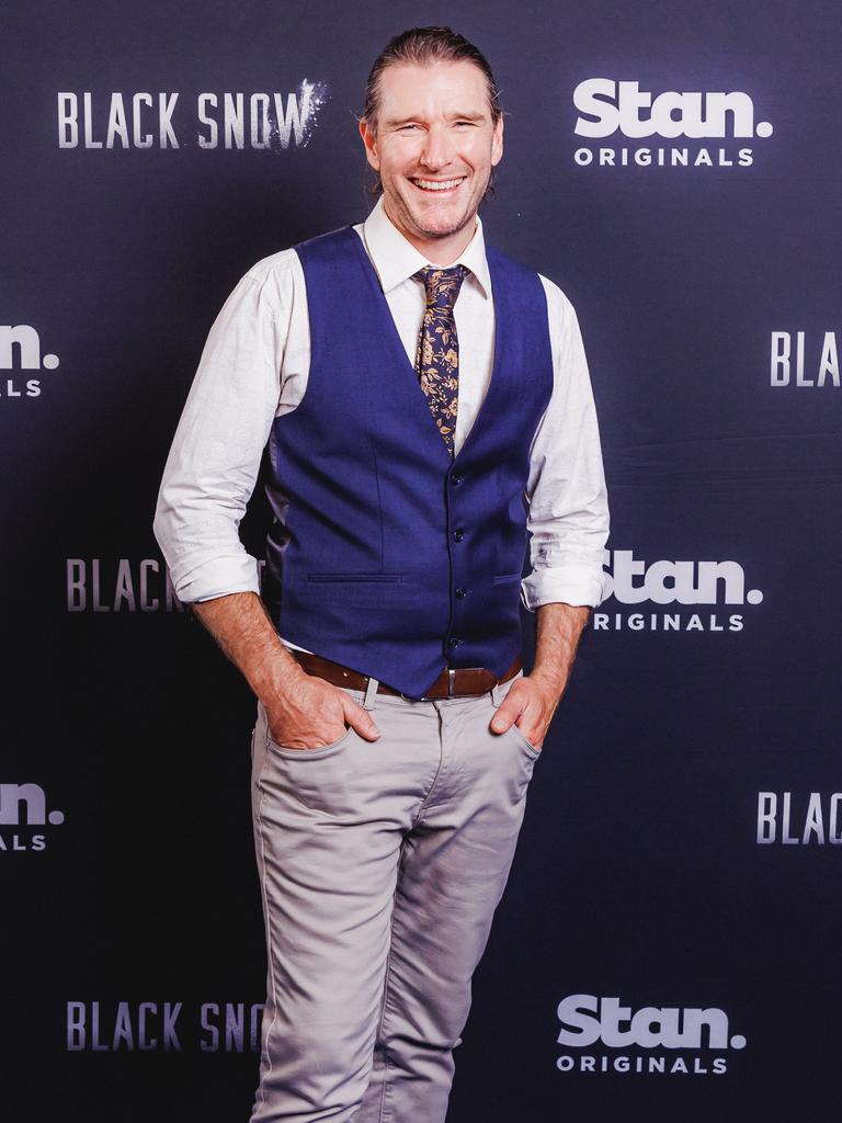 Anthony J. Sharpe at the Australian premiere of Queensland-produced Stan streaming series Black Snow at Brisbane's Event Cinemas Myer Centre. Picture: Stan Australia