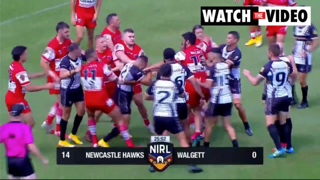 Violent fight in rugby league match