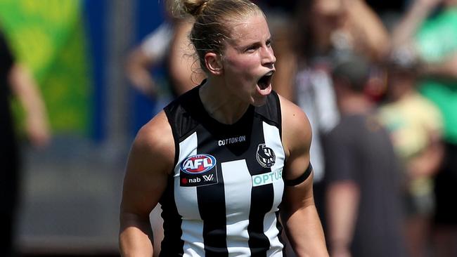 Collingwood’s Jaimee Lambert pre-game routine paid off this day.