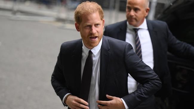 Britain's Prince Harry, Duke of Sussex, arrives at Britain's High Court.