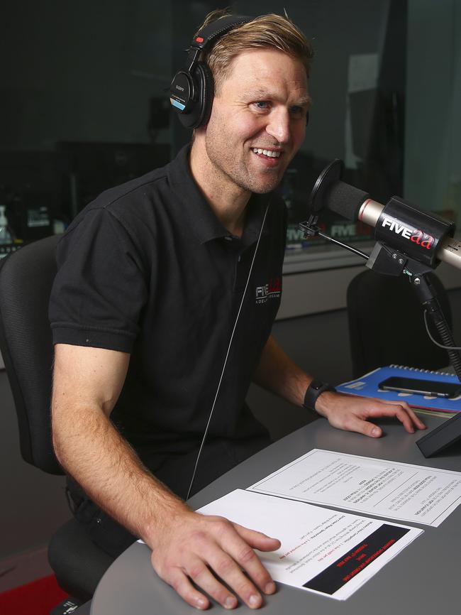 Kane Cornes at the 5AA studios in Adelaide. Pictures Sarah Reed