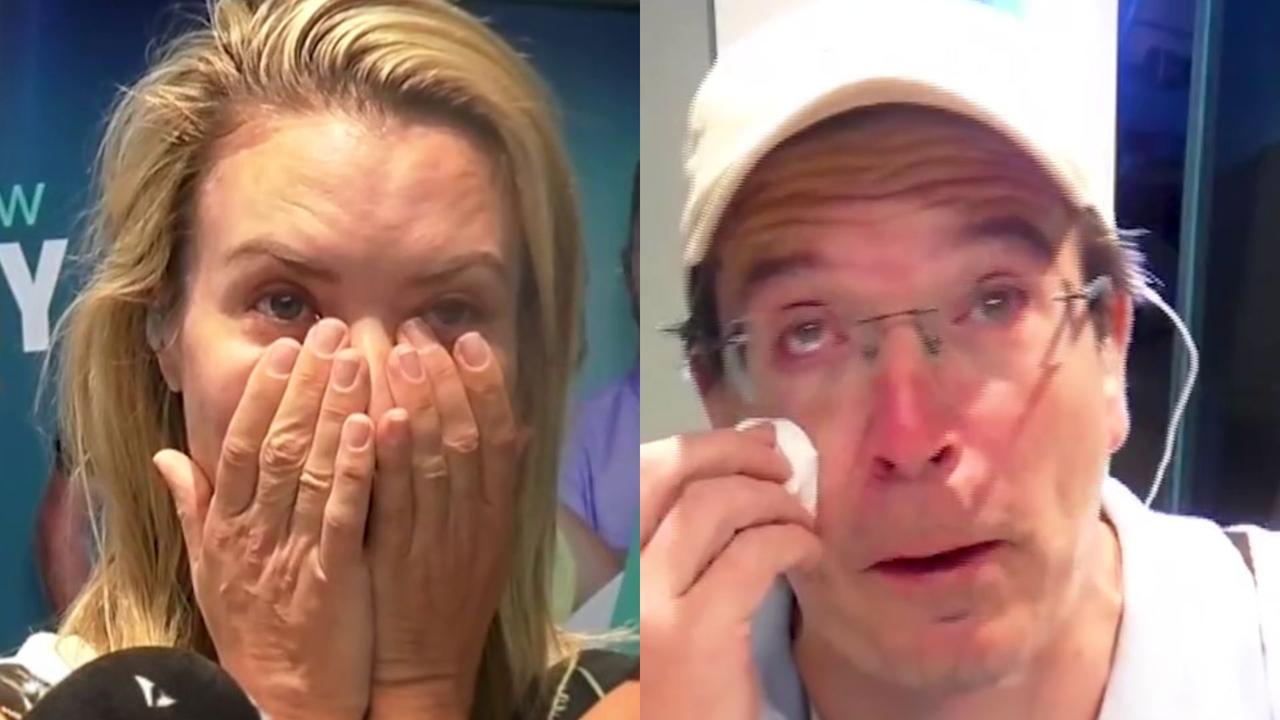 B105’s Stav and Abby break down in unexpected live radio moment