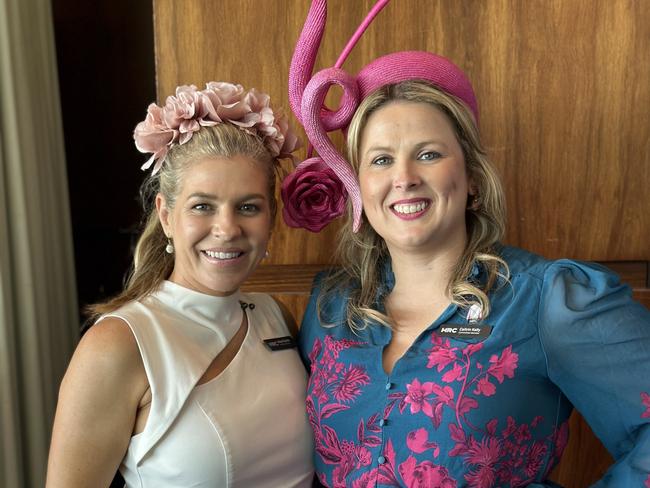 Melbourne Racing Club board members Alison Saville (left) and Caitrin Kelly (right).