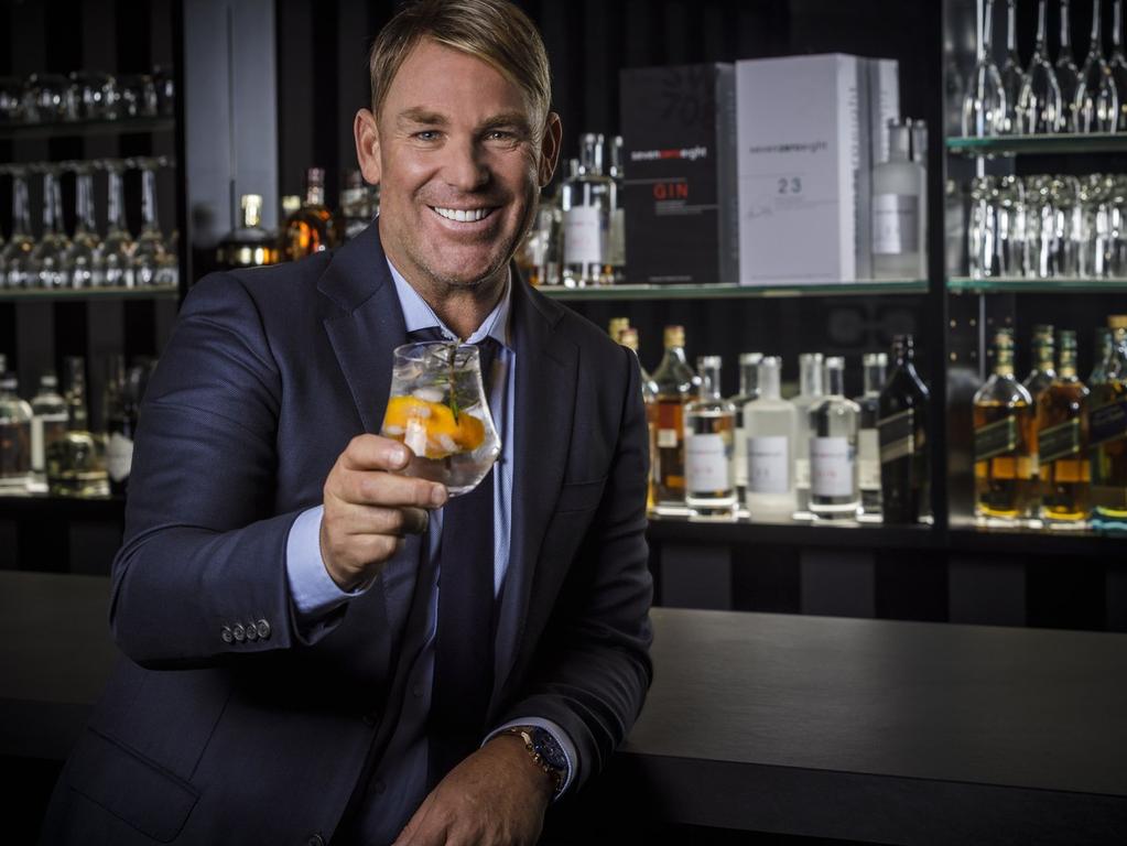 Shane Warne's slick basement bar at his former Brighton home. Picture: Instagram.