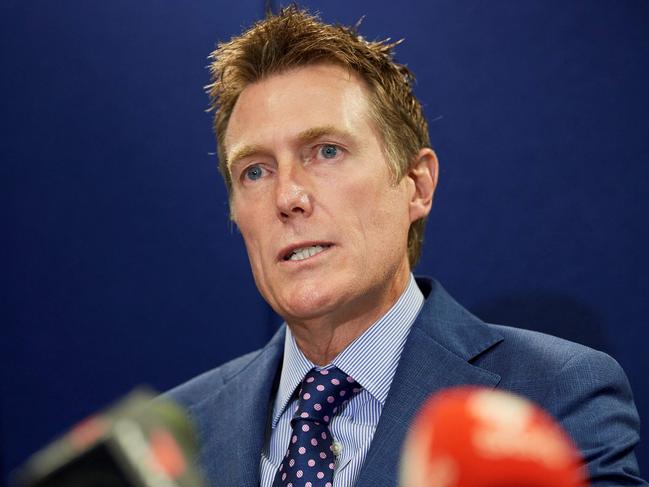 Australia's attorney general Christian Porter speaks during a press conference in Perth on March 3, 2021, after he outed himself as the unnamed cabinet minister accused of raping a 16-year-old girl. (Photo by Stefan Gosatti / AFP)