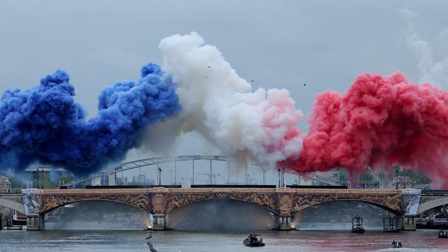 The Opening Ceremony at the Olympic Games being hosted by Paris ranked as the fifth most expensive games to date. Picture: Ann Wang / AFP