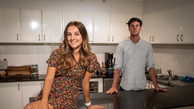 Portraits of Jacob, 29, and Tania Schwarcz, 30, taken at their uni in Baulkham Hills on 22nd February 2021. The couple recently signed up to a new home loan and have fixed a portion of their loan at 1.88 per cent to save money. (Pictures by Julian Andrews).