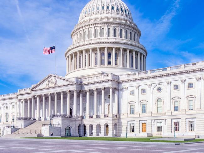 The US Capitol Building in Washington DC, where Congress meets.