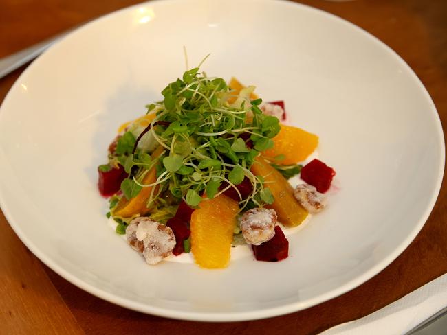 Founder and Managing Director of the Flight Centre Graham Skroo Turner blatantly ignored the dietary requirements of High Steaks and ordered a beetroot salad. Picture David Clark