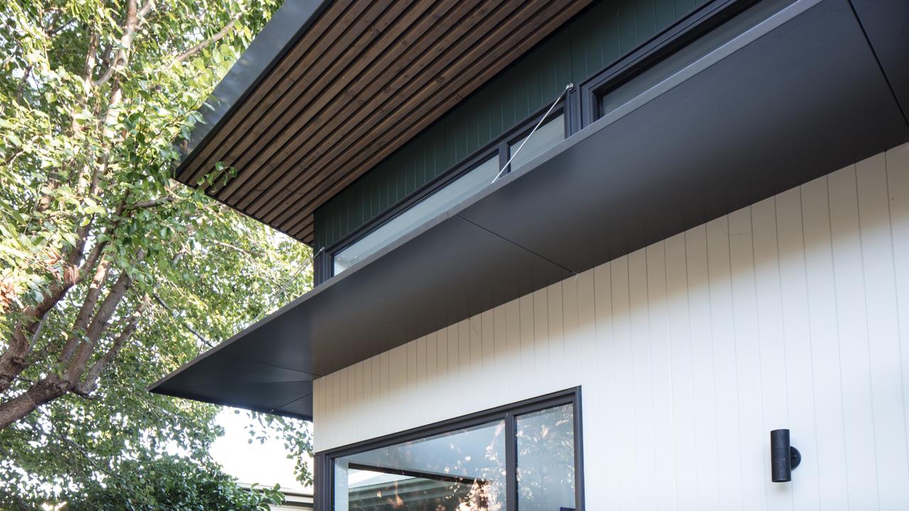 Awnings and eaves aid temperature control.