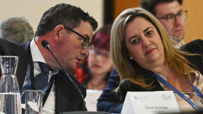 Victorian Premier Daniel Andrews and Queensland Premier Annastacia Palaszczuk.