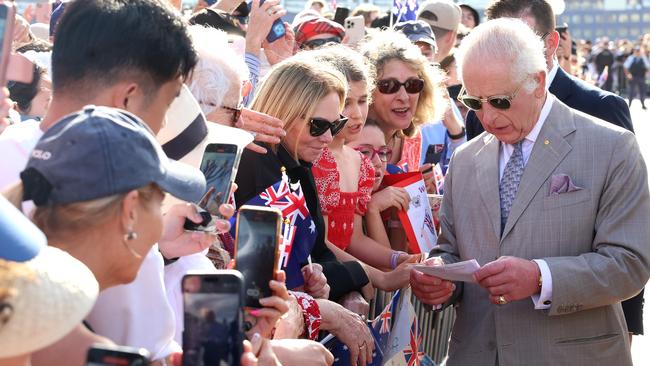 Charles meets his fan girls. Or … fan ma’ams?