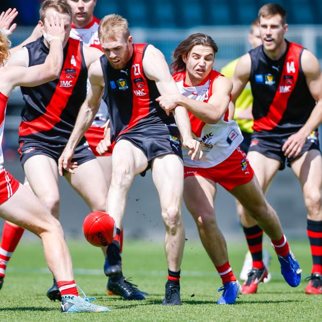 North Launceston star Joshua Ponting is the highest ranking TSL player this season to have featured in at least three games, and again starred against Clarence in the semi-final. Picture: Patrick Gee