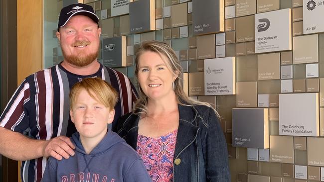 REUNION: Jake Bacon, alongside Josh and Juanita Bacon, met with the Royal Flying Doctor Service crew and Queensland Ambulance Service paramedic in a heart-warming reunion teaming with gratitude.