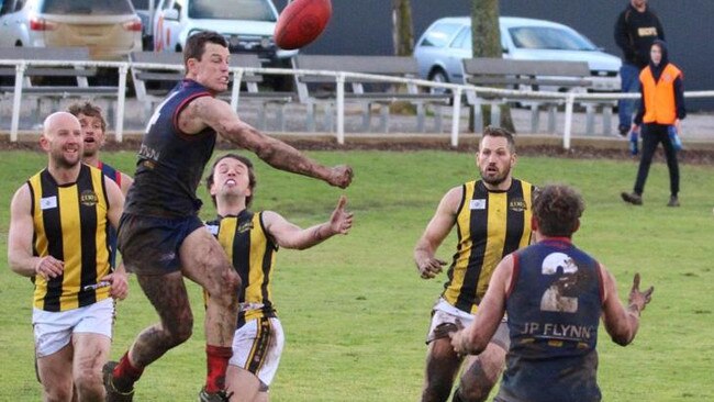 Freeling 200-game player Travis Muster posils the ball. Picture: Freeling Football Club