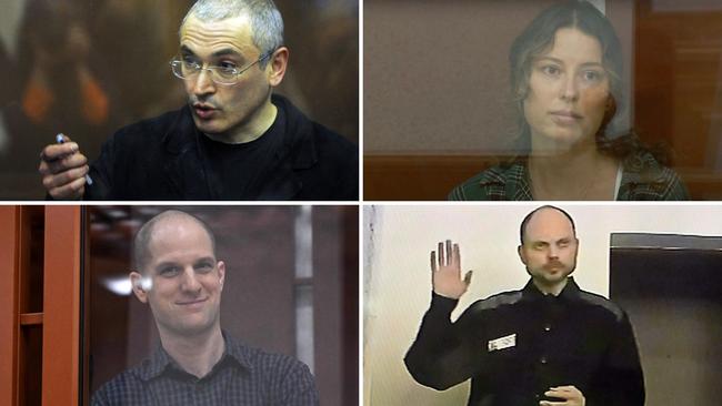 Mikhail Khodorkovsky, Ksenia Karelina, Evan Gershkovich, Vladimir Kara-Murza.