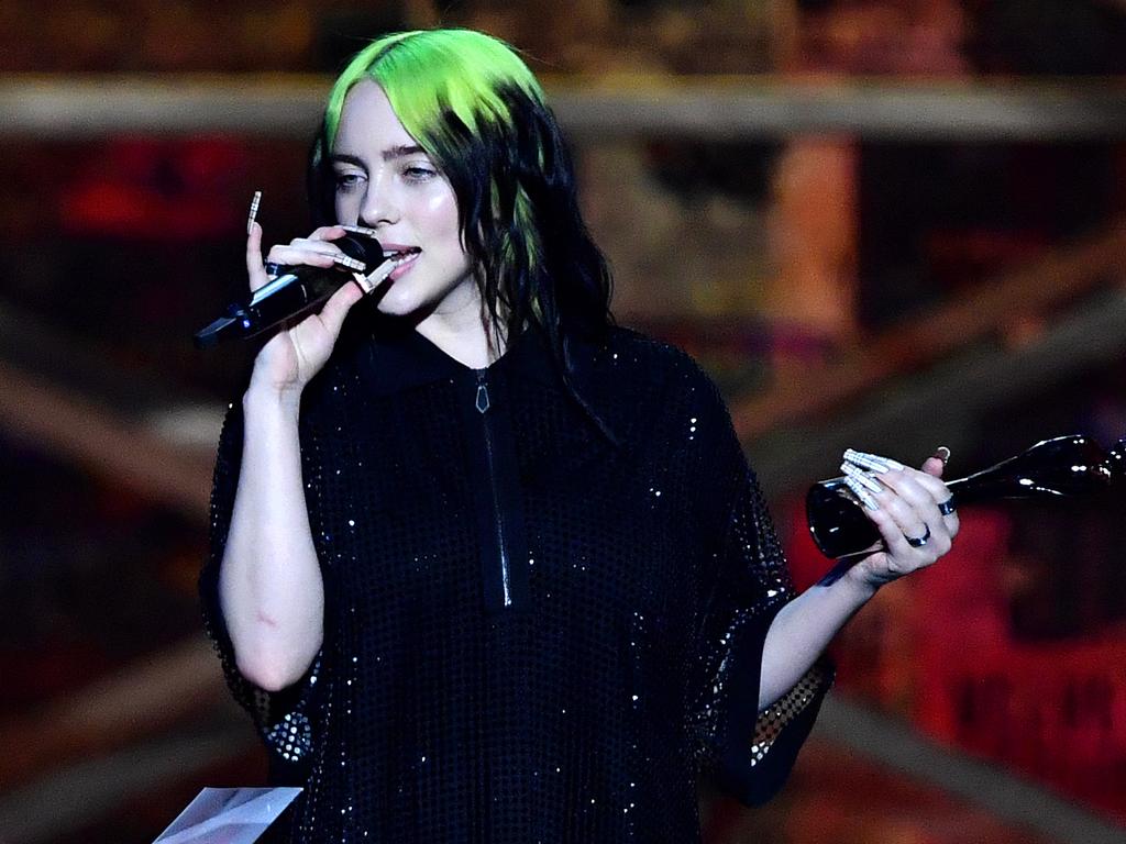 Billie Eilish was ruled out of appearing in a White House coronavirus public service announcement because she is not a supporter of the President. Picture: Gareth Cattermole/Getty Images
