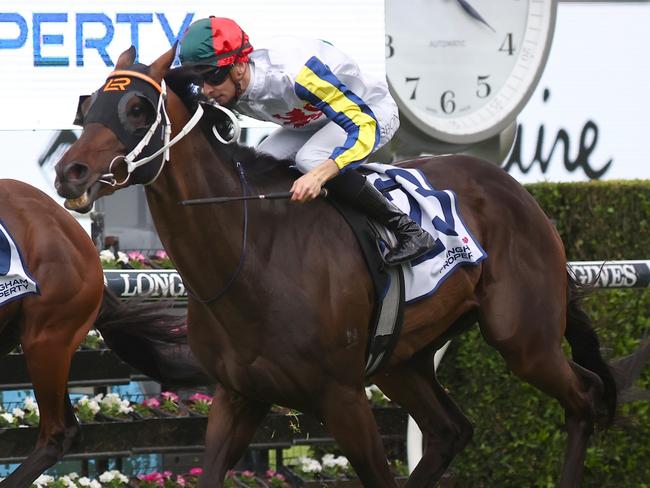 SYDNEY, AUSTRALIA - DECEMBER 09: Dylan Gibbons riding Loch Eagle wins Race 7 The Ingham during "The Ingham Charity Raceday" - Sydney Racing at Royal Randwick Racecourse on December 09, 2023 in Sydney, Australia. (Photo by Jeremy Ng/Getty Images)