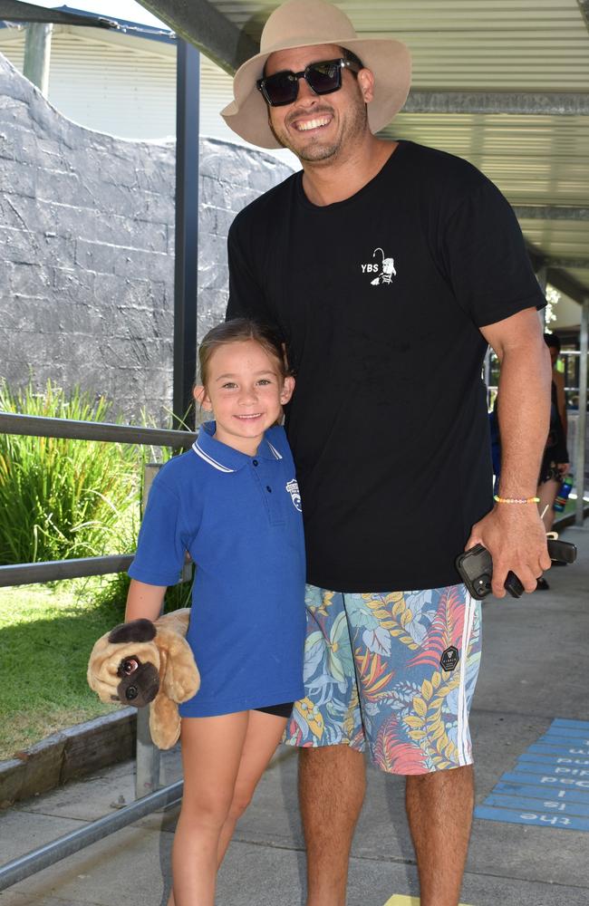 Hazel and Liam Aspen at Mooloolaba State School. Picture: Eddie Franklin