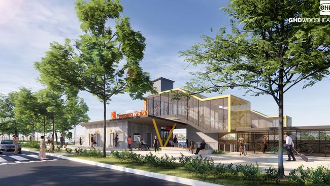 New images showing the planned Pimpama railway station on the Gold Coast.