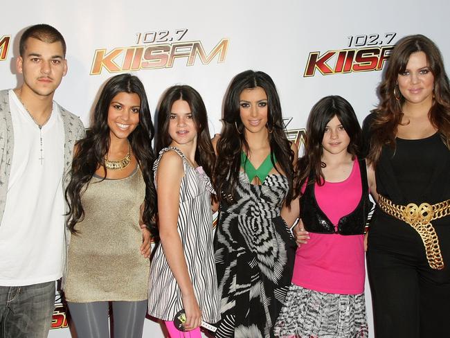 The way they were. The Kardashians and Jenners in 2008. Picture: Getty Images