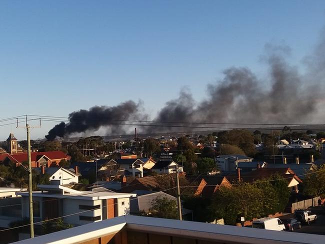 A previous fire at a Victoria SKM Recycling facility. Photo: Janette Irwin