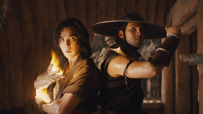 Lui Kang (Ludi Lin) and Kung Lao (Max Huang) in a scene from Mortal Kombat. Picture - Warner Bros.