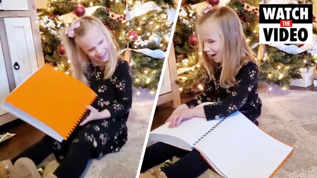 Blind girl's adorable reaction to getting braille Harry Potter books