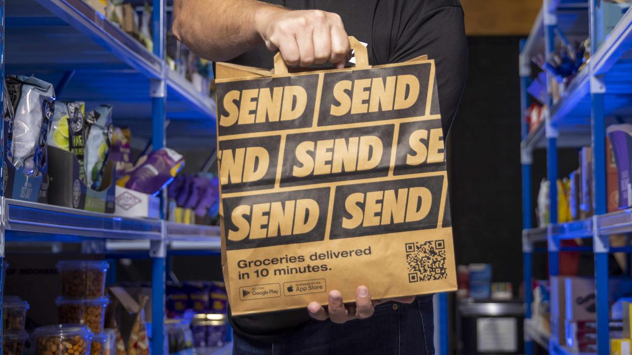 Delivery brand start-up, Send, spent $11 million in eight months. Picture: NCA NewsWire/Wayne Taylor