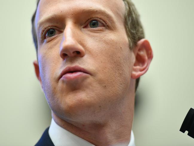 Facebook CEO Mark Zuckerberg. Picture: AFP.