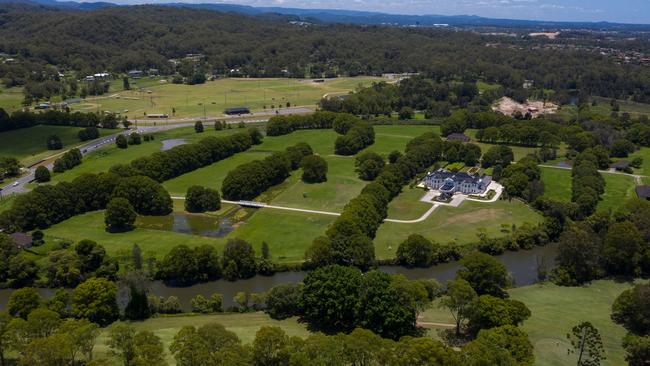 Land that billionaire Riyu Li's Tallebudgera Valley mansion Bellagio La Villa sits on.