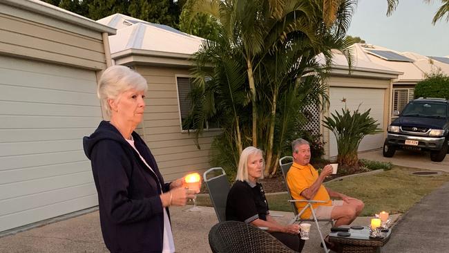 Lighting up the dawn Anzac Day Palm Lakes Upper Coomera
