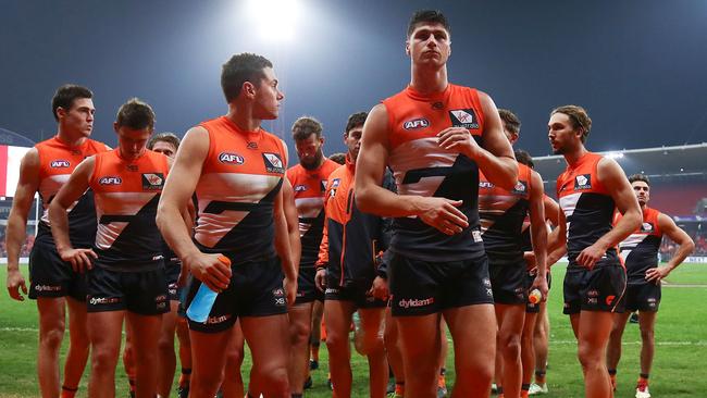 Where to now for GWS? That was the Giants’ fourth loss in a row. Picture: Getty