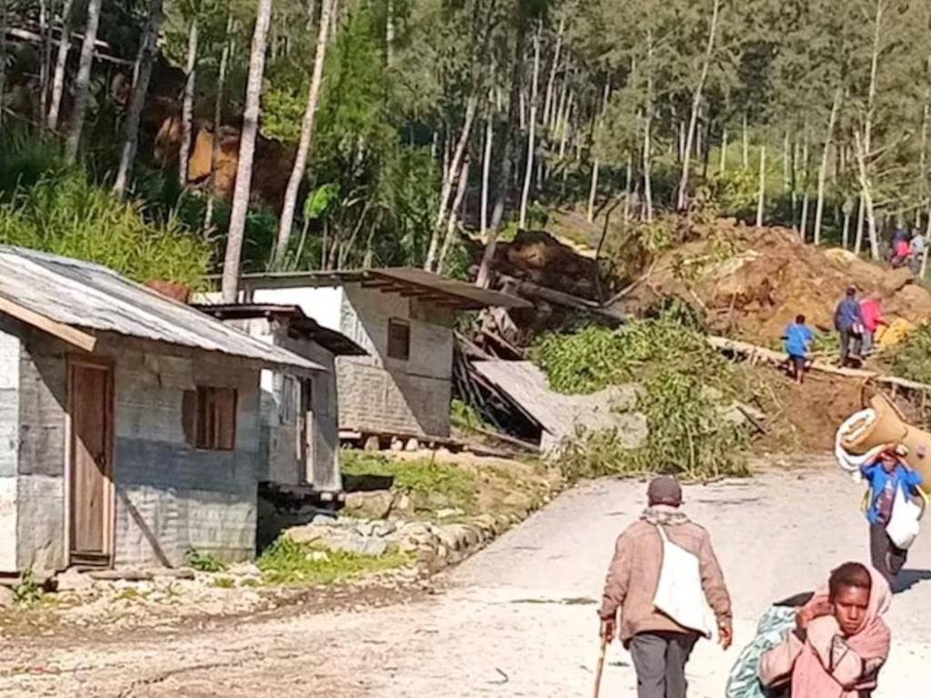 A massive landslide has wreaked havoc in a village in Papua New Guinea.